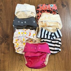GroVia Cloth Diaper Covers Baby Girl Adjustable Snap Closure Toddler